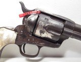 COLORFUL COLT SAA 44-40 ETCH PANEL NICKEL REVOLVER from COLLECTING TEXAS – CARVED PEARL GRIPS – 7 1/2” BARREL - 3 of 18