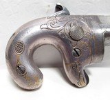 FINE NATIONAL ARMS CO. DERINGER No.1 MADE by MOORE from COLLECTING TEXAS – 41 RF CALIBER – SILVER PLATED BRASS FRAME - 2 of 13