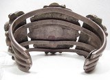 HUGE ORIGINAL NAVAJO OLD PAWN BRACELET FROM NEW MEXICO from COLLECTING TEXAS – SILVER BRACELET with 25 TURQUOISE STONES - 3 of 6
