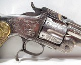 OUTSTANDING MODEL 3 S&W RUSSIAN 44 CAL. NIMSCHKE ENGRAVED REVOLVER from COLLECTING TEXAS – SCHULER HARTLEY & GRAHAM with KILLER WEXEL & DeGRESS GRIPS - 4 of 18