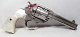 RARE and HISTORIC COLT S.A.A. BISLEY MODEL from COLLECTING TEXAS – OWNED by TEXAS SHERIFF – NICKEL with PEARL GRIPS - 6 of 19