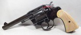 NICE EARLY COLT NEW SERVICE 44-40 REVOLVER from COLLECTING TEXAS – CARVED IVORY GRIPS with TOOLED HOLSTER - 5 of 21