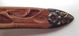 FANTASTIC HOLSTER and TOOLED BELT from COLLECTING TEXAS – A.W. BRILL of AUSTIN, TEXAS MADE HOLSTER with GOLD, SILVER, and RUBY BUCKLED BELT - 5 of 12