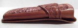 FANTASTIC HOLSTER and TOOLED BELT from COLLECTING TEXAS – A.W. BRILL of AUSTIN, TEXAS MADE HOLSTER with GOLD, SILVER, and RUBY BUCKLED BELT - 10 of 12