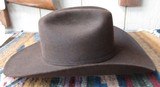 VERY NICE BROWN FELT STETSON COWBOY HAT from COLLECTING TEXAS – EXCELLENT CONDITION – SIZE: 7-1/8 with 4” BRIM - 4 of 8