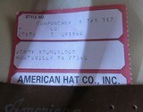 AMERICAN HAT COMPANY “COWPUNCHER” COWBOY HAT from COLLECTING TEXAS – SHIPPED to HUNTSVILLE, TEXAS for RODEO COWBOY JIMMY YOUNGBLOOD - 10 of 15