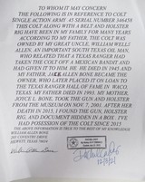 FACTORY ENGRAVED COLT SINGLE ACTION ARMY .45 REVOLER with TEXAS FAMILY & TEXAS RANGER HISTORY from COLLECTING TEXAS - 21 of 25