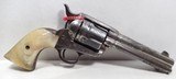 FACTORY ENGRAVED COLT SINGLE ACTION ARMY 45 REVOLVER from COLLECTING TEXAS – SHIPPED to KANSAS in 1901 – PEARL GRIPS - 6 of 18