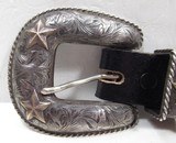 SUNSET TRAILS RANGER BUCKLE SET Sold by CURIOUS GEORGE of ASPEN, COLORADO from COLLECTING TEXAS – 3-PIECE SET in STERLING SILVER and 10K GOLD - 3 of 12