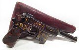 RARE PRESENTATION BERGMAN-BAYARD COMMERCIAL MODEL 1910 PISTOL from COLLECTING TEXAS – INLAID GOLD with ORIGINAL HOLSTER - 1 of 22