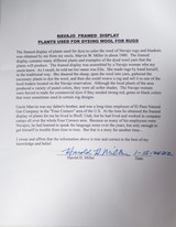 FANTASTIC NAVAJO FRAMED WOOL PLANTS DISPLAY from COLLECTING TEXAS – PLANTS DISPLAY for DYEING WOOL USED on HANDMADE NAVAJO RUGS - 9 of 9