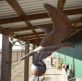 ANTIQUE COPPER FLYING EAGLE WEATHER VANE from COLLECTING TEXAS - 2 of 13