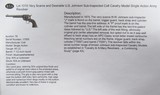 VERY SCARCE and DESIRABLE U.S. JOHNSON SUB – INSPECTED COLT CAVALRY MODEL SINGLE ACTION ARMY REVOLVER from COLLECTING TEXAS - 24 of 25
