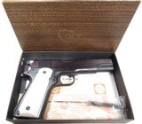MINT COLT 38 SUPER AUTO PISTOL in ORIGINAL BOX from COLLECTING TEXAS – MADE 1967 – IVORY GRIPS - 1 of 19