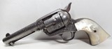 FACTORY ENGRAVED COLT S.A.A. 45 REVOLVER from COLLECTING TEXAS – SHIPPED to ARIZONA, TERRITORY in 1908 – SILVER FINISH and PEARL GRIPS - 4 of 18