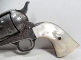 FACTORY ENGRAVED COLT S.A.A. 45 REVOLVER from COLLECTING TEXAS – SHIPPED to ARIZONA, TERRITORY in 1908 – SILVER FINISH and PEARL GRIPS - 5 of 18