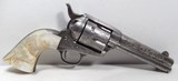 FACTORY ENGRAVED COLT S.A.A. 45 REVOLVER from COLLECTING TEXAS – SHIPPED to ARIZONA, TERRITORY in 1908 – SILVER FINISH and PEARL GRIPS - 1 of 18