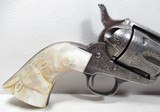 FACTORY ENGRAVED COLT S.A.A. 45 REVOLVER from COLLECTING TEXAS – SHIPPED to ARIZONA, TERRITORY in 1908 – SILVER FINISH and PEARL GRIPS - 2 of 18