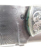 BEAUTIFUL CUSTOM ENGRAVED BOB JONES MADE KNIFE with FLORAL PATTERN TOOLED LEATHER SHEATH from COLLECTING TEXAS - 7 of 22