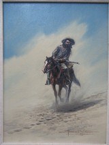 BEAUTIFUL 1972 ORIGINAL OIL PAINTING by FAMOUS TEXAS ARTIST from COLLECTING TEXAS – TITLED “THE TRACKER” by DONALD YENA - 2 of 9