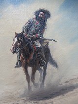 BEAUTIFUL 1972 ORIGINAL OIL PAINTING by FAMOUS TEXAS ARTIST from COLLECTING TEXAS – TITLED “THE TRACKER” by DONALD YENA - 3 of 9