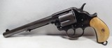 NICE ANTIQUE COLT MODEL 1878 DOUBLE ACTION .45 REVOLVER from COLLECTING TEXAS – IVORY GRIPS – MADE 1887 - 1 of 15