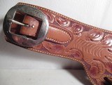 VERY NICE TOOLED 2-GUN BUSCADERO HOLSTER RIG from COLLECTING TEXAS - 3 of 9