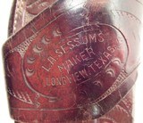 FINE TOOLED HOLSTER MARKED “L.A. SESSUMS – MAKER – LONGVIEW, TEXAS” from COLLECTING TEXAS – MADE for 4 3/4” COLT S.A.A. REVOLVER - 8 of 8