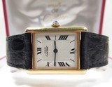 FINE CARTIER “TANK MUST” WATCH from COLLECTING TEXAS – ORIGINAL FACTORY BOX with ALL PAPERS - 2 of 9