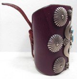 NICE NAVAJO “KETOH” – LEATHER – SILVER – TURQUOISE from COLLECTING TEXAS – KETOH: Arm Guard – EXCELLENT WORK - 4 of 6