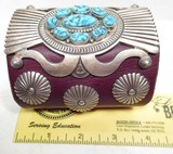 NICE NAVAJO “KETOH” – LEATHER – SILVER – TURQUOISE from COLLECTING TEXAS – KETOH: Arm Guard – EXCELLENT WORK - 6 of 6