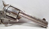 RARE ANTIQUE L.D. NIMSCHKE ENGRAVED COLT S.A.A. REVOLVER from COLLECTING TEXAS – MADE 1884 – SILVER PLATED - 7 of 17