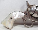 RARE ANTIQUE L.D. NIMSCHKE ENGRAVED COLT S.A.A. REVOLVER from COLLECTING TEXAS – MADE 1884 – SILVER PLATED - 6 of 17