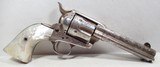RARE ANTIQUE L.D. NIMSCHKE ENGRAVED COLT S.A.A. REVOLVER from COLLECTING TEXAS – MADE 1884 – SILVER PLATED - 5 of 17