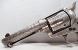 RARE ANTIQUE L.D. NIMSCHKE ENGRAVED COLT S.A.A. REVOLVER from COLLECTING TEXAS – MADE 1884 – SILVER PLATED - 4 of 17