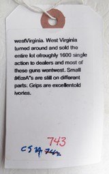 ANTIQUE COLT S.A.A. AINSWORTH INSPECTED REVOLVER from COLLECTING TEXAS – IVORY GRIPS – 7 1/2” BARREL – HOLSTER INCLUDED - 22 of 23