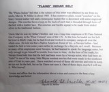 “PLAINS” INDIAN BELT from COLLECTING TEXAS – NICKEL SILVER BELT with 9 CONCHAS and RECTANGULAR BUCKLE – JOHN WAYNE MOVIE PROP - 6 of 6