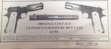 THE FINEST BEN LANE, JR. ENGRAVED COLT PRE-WWII ACE MODEL PISTOL in EXISTENCE from COLLECTING TEXAS - 21 of 23