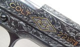 THE FINEST BEN LANE, JR. ENGRAVED COLT PRE-WWII ACE MODEL PISTOL in EXISTENCE from COLLECTING TEXAS - 9 of 23