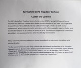 CUSTER ERA SPRINGFIELD TRAPDOOR CARBINE from COLLECTING TEXAS – SERIAL NUMBER 4 DIGITS OFF of 7TH CAVALRY CARBINES - 22 of 22