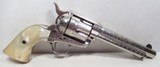 FACTORY ENGRAVED COLT S.A.A. 45 REVOLVER from COLLECTING TEXAS – MADE 1903 – PEARL GRIPS – FACTORY LETTER - 6 of 20