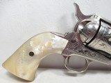 FACTORY ENGRAVED COLT S.A.A. 45 REVOLVER from COLLECTING TEXAS – MADE 1903 – PEARL GRIPS – FACTORY LETTER - 7 of 20