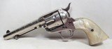 FACTORY ENGRAVED COLT S.A.A. 45 REVOLVER from COLLECTING TEXAS – MADE 1903 – PEARL GRIPS – FACTORY LETTER - 1 of 20