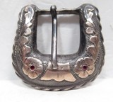 HIGH QUALITY BELT BUCKLE and KEEPERS from COLLECTING TEXAS – MARKED STERLING and 10K - 5 of 8