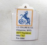 VERY FINE and RARE J.S. COLLINS & CO. – CHEYENNE, WYO. MARKED SINGLE LOOP HOLSTER from COLLECTING TEXAS – for .41 COLT MODEL 1877 - 9 of 9