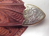 BEAUTIFUL CARTRIDGE BELT MADE by EL PASO SADDLERY from COLLECTING TEXAS – PLATED MONTANA SILVERSMITHS HARDWARE - 11 of 15