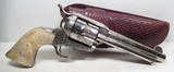 FACTORY ENGRAVED TEXAS SHIPPED COLT S.A.A. REVOLVER from COLLECTING TEXAS – FACTORY LETTER – TEXAS HISTORY – with HOLSTER - 1 of 25