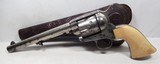ANTIQUE COLT S.A.A. AINSWORTH INSPECTED REVOLVER from COLLECTING TEXAS – IVORY GRIPS – 7 1/2” BARREL – HOLSTER INCLUDED - 1 of 23