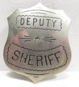 STOCK DEPUTY SHERIFF SHIELD BADGE from COLLECTING TEXAS – from the GEORGE JACKSON COLLECTION - 1 of 5