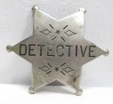 6-POINT BALL STAR “DETECTIVE” BADGE from COLLECTING TEXAS – KANSAS CITY MARKED – from the GEORGE JACKSON COLLECTION - 1 of 5